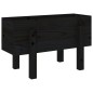 vidaXL Pflanzkübel Schwarz 62x30x38 cm Massivholz Kiefer vidaXL Pflanzkübel Schwarz 62x30x38 cm Massivholz Kiefer