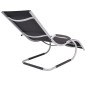 vidaXL Sonnenliege mit Kissen Aluminium und Textilene Schwarz vidaXL Sonnenliege mit Kissen Aluminium und Textilene Schwarz