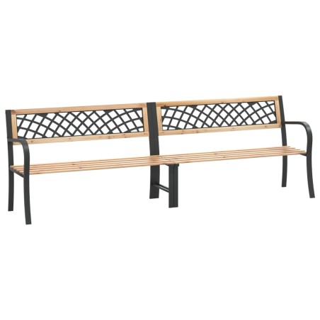 vidaXL Doppel-Gartenbank 238 cm Massivholz Spießtanne