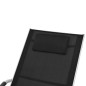 vidaXL Sonnenliege mit Kissen Aluminium und Textilene Schwarz vidaXL Sonnenliege mit Kissen Aluminium und Textilene Schwarz