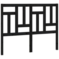 vidaXL Kopfteil Schwarz 125,5x4x100 cm Massivholz Kiefer
