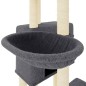 vidaXL Kratzbaum mit Sisal-Kratzsäulen Dunkelgrau 122 cm vidaXL Kratzbaum mit Sisal-Kratzsäulen Dunkelgrau 122 cm
