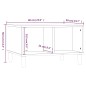 vidaXL Couchtisch Räuchereiche 60x50x36,5 cm Holzwerkstoff vidaXL Couchtisch Räuchereiche 60x50x36,5 cm Holzwerkstoff