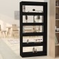 vidaXL Bücherregal/Raumteiler Schwarz 80x30x166 cm Holzwerkstoff vidaXL Bücherregal/Raumteiler Schwarz 80x30x166 cm Holzwerkstoff