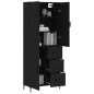 vidaXL Highboard Schwarz 69,5x34x180 cm Holzwerkstoff vidaXL Highboard Schwarz 69,5x34x180 cm Holzwerkstoff