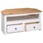 vidaXL TV-Eckschrank Weiß 93 x 49 x 49 cm Massivholz Panama-Kiefer vidaXL TV-Eckschrank Weiß 93 x 49 x 49 cm Massivholz Panama-Kiefer