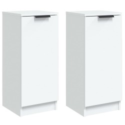 vidaXL Sideboards 2 Stk. Weiß 30x30x70 cm Holzwerkstoff