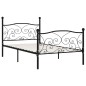 vidaXL Bettgestell mit Lattenrost Schwarz Metall 90×200 cm vidaXL Bettgestell mit Lattenrost Schwarz Metall 90×200 cm