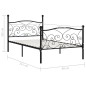 vidaXL Bettgestell mit Lattenrost Schwarz Metall 90×200 cm vidaXL Bettgestell mit Lattenrost Schwarz Metall 90×200 cm
