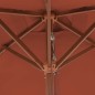 vidaXL Sonnenschirm mit Holzmast 150 x 200 cm Terrakotta vidaXL Sonnenschirm mit Holzmast 150 x 200 cm Terrakotta