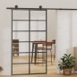 vidaXL Schiebetür ESG-Glas und Aluminium 102x205 cm Schwarz vidaXL Schiebetür ESG-Glas und Aluminium 102x205 cm Schwarz