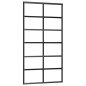 vidaXL Schiebetür ESG-Glas und Aluminium 102x205 cm Schwarz vidaXL Schiebetür ESG-Glas und Aluminium 102x205 cm Schwarz