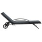 Sonnenliegen mit Tisch Poly Rattan Anthrazit Sonnenliegen mit Tisch Poly Rattan Anthrazit