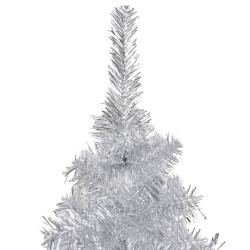vidaXL Künstlicher Weihnachtsbaum mit Ständer Silbern 180 cm PET