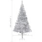 vidaXL Künstlicher Weihnachtsbaum mit Ständer Silbern 180 cm PET vidaXL Künstlicher Weihnachtsbaum mit Ständer Silbern 180 cm PET