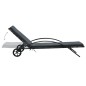 Sonnenliegen mit Tisch Poly Rattan Anthrazit Sonnenliegen mit Tisch Poly Rattan Anthrazit
