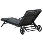 Sonnenliegen mit Tisch Poly Rattan Anthrazit Sonnenliegen mit Tisch Poly Rattan Anthrazit