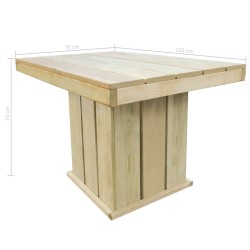 vidaXL Gartentisch 110x75x74 cm Imprägniertes Kiefernholz 