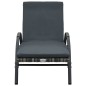 Sonnenliegen mit Tisch Poly Rattan Anthrazit Sonnenliegen mit Tisch Poly Rattan Anthrazit