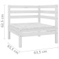 vidaXL 2-Sitzer-Gartensofa Weiß Kiefer Massivholz vidaXL 2-Sitzer-Gartensofa Weiß Kiefer Massivholz
