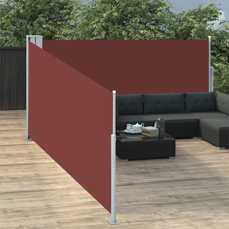 vidaXL Ausziehbare Seitenmarkise Braun 100 x 1000 cm vidaXL Ausziehbare Seitenmarkise Braun 100 x 1000 cm