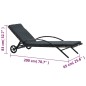 Sonnenliegen mit Tisch Poly Rattan Anthrazit Sonnenliegen mit Tisch Poly Rattan Anthrazit