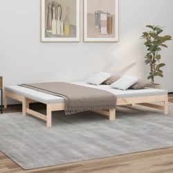 vidaXL Tagesbett Ausziehbar 2x(90x190) cm Massivholz Kiefer