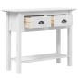 vidaXL Konsolentisch BODO Weiß 91x35x74 cm Massivholz Kiefer vidaXL Konsolentisch BODO Weiß 91x35x74 cm Massivholz Kiefer