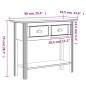 vidaXL Konsolentisch BODO Weiß 91x35x74 cm Massivholz Kiefer vidaXL Konsolentisch BODO Weiß 91x35x74 cm Massivholz Kiefer