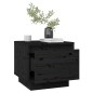 vidaXL Nachttisch Schwarz 35x34x32 cm Massivholz Kiefer vidaXL Nachttisch Schwarz 35x34x32 cm Massivholz Kiefer