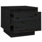 vidaXL Nachttisch Schwarz 35x34x32 cm Massivholz Kiefer vidaXL Nachttisch Schwarz 35x34x32 cm Massivholz Kiefer