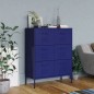vidaXL Schubladenschrank Marineblau 80x35x101,5 cm Stahl vidaXL Schubladenschrank Marineblau 80x35x101,5 cm Stahl
