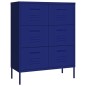vidaXL Schubladenschrank Marineblau 80x35x101,5 cm Stahl vidaXL Schubladenschrank Marineblau 80x35x101,5 cm Stahl
