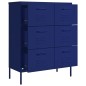 vidaXL Schubladenschrank Marineblau 80x35x101,5 cm Stahl vidaXL Schubladenschrank Marineblau 80x35x101,5 cm Stahl
