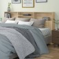 vidaXL Kopfteil mit Ablagen Sonoma-Eiche 220x19x103,5 cm