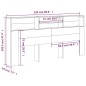 vidaXL Kopfteil mit Ablagen Sonoma-Eiche 220x19x103,5 cm