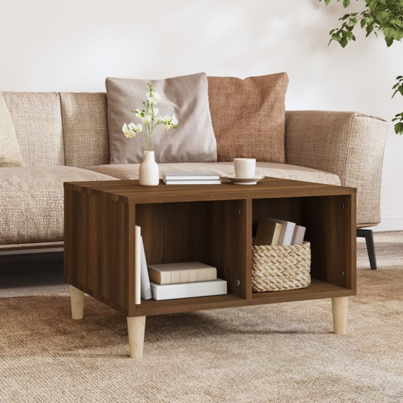 vidaXL Couchtisch Braun Eichen-Optik 60x50x36,5 cm Holzwerkstoff vidaXL Couchtisch Braun Eichen-Optik 60x50x36,5 cm Holzwerkstoff