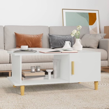 vidaXL Couchtisch Weiß 90x50x40 cm Holzwerkstoff