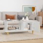 vidaXL Couchtisch Weiß 90x50x40 cm Holzwerkstoff vidaXL Couchtisch Weiß 90x50x40 cm Holzwerkstoff