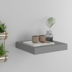 vidaXL Schwebendes Wandregal Grau 23x23,5x3,8 cm MDF