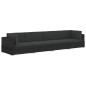 vidaXL 4-tlg. Garten-Sofagarnitur mit Auflagen Poly Rattan Schwarz vidaXL 4-tlg. Garten-Sofagarnitur mit Auflagen Poly Rattan Schwarz