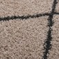 vidaXL Teppich Shaggy Hochflor Beige und Anthrazit 160x230 cm vidaXL Teppich Shaggy Hochflor Beige und Anthrazit 160x230 cm