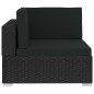 vidaXL 4-tlg. Garten-Sofagarnitur mit Auflagen Poly Rattan Schwarz vidaXL 4-tlg. Garten-Sofagarnitur mit Auflagen Poly Rattan Schwarz