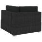 vidaXL 4-tlg. Garten-Sofagarnitur mit Auflagen Poly Rattan Schwarz vidaXL 4-tlg. Garten-Sofagarnitur mit Auflagen Poly Rattan Schwarz