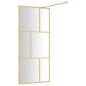 vidaXL Duschwand für Begehbare Dusche mit ESG Klarglas Golden 80x195cm vidaXL Duschwand für Begehbare Dusche mit ESG Klarglas Golden 80x195cm