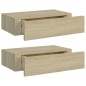 vidaXL Wand-Schubladenregale 2 Stk. Eichenoptik 40x23,5x10 cm MDF vidaXL Wand-Schubladenregale 2 Stk. Eichenoptik 40x23,5x10 cm MDF