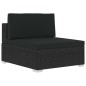 vidaXL 4-tlg. Garten-Sofagarnitur mit Auflagen Poly Rattan Schwarz vidaXL 4-tlg. Garten-Sofagarnitur mit Auflagen Poly Rattan Schwarz