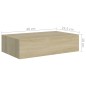 vidaXL Wand-Schubladenregale 2 Stk. Eichenoptik 40x23,5x10 cm MDF vidaXL Wand-Schubladenregale 2 Stk. Eichenoptik 40x23,5x10 cm MDF