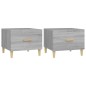 vidaXL Couchtische 2 Stk. Grau Sonoma 50x50x40 cm Holzwerkstoff vidaXL Couchtische 2 Stk. Grau Sonoma 50x50x40 cm Holzwerkstoff