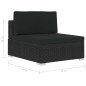 vidaXL 4-tlg. Garten-Sofagarnitur mit Auflagen Poly Rattan Schwarz vidaXL 4-tlg. Garten-Sofagarnitur mit Auflagen Poly Rattan Schwarz
